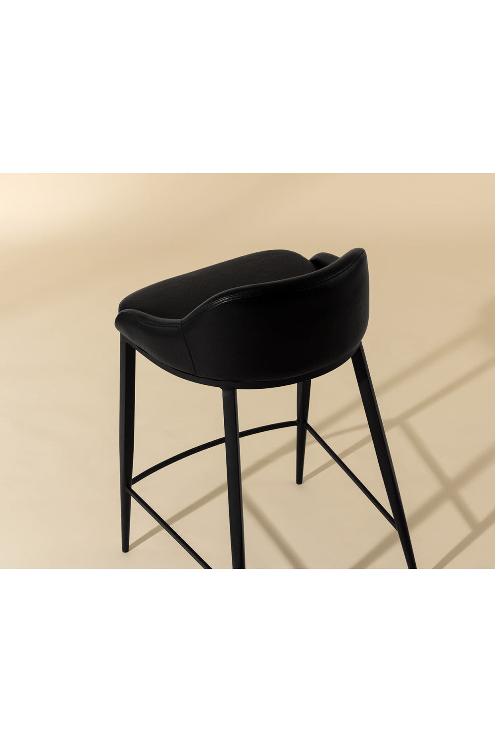 Low-Back Leather-Look Counter Stool by Splendido Astra, alternate view 26