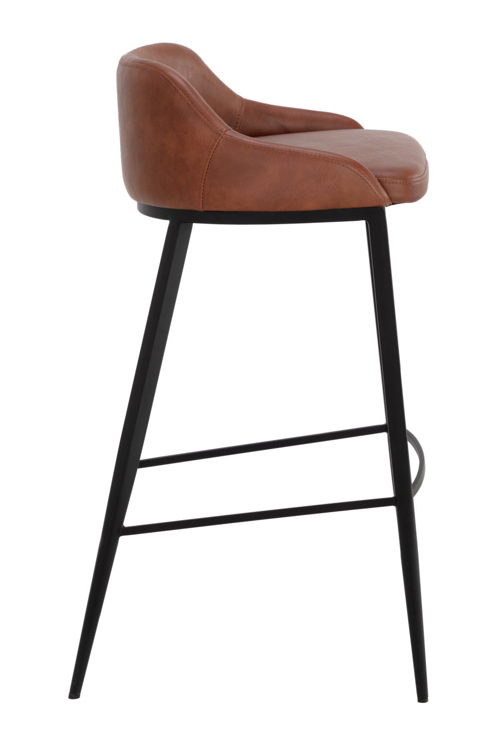 Low-Back Leather Look Bar Stool by Splendido Astra Barstool, alternate view 4