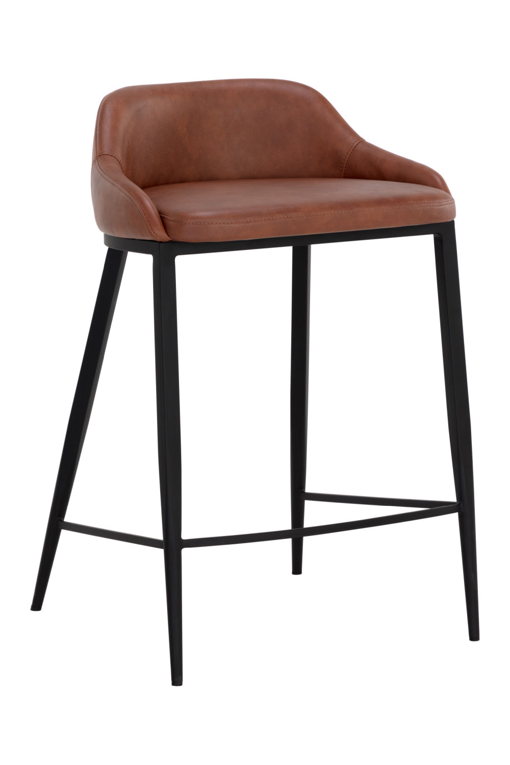 Low-Back Leather-Look Counter Stool by Splendido Astra, alternate view 11