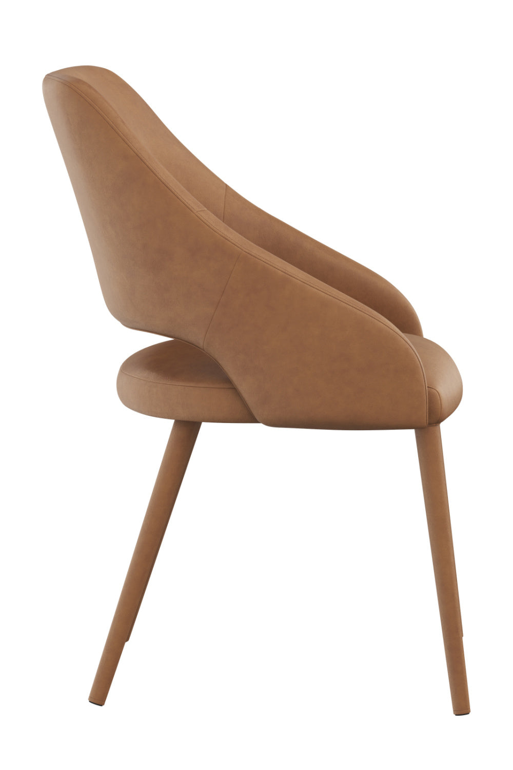 Modern European furniture - Monochromatic Leather Dining Chair - www.oroa.com