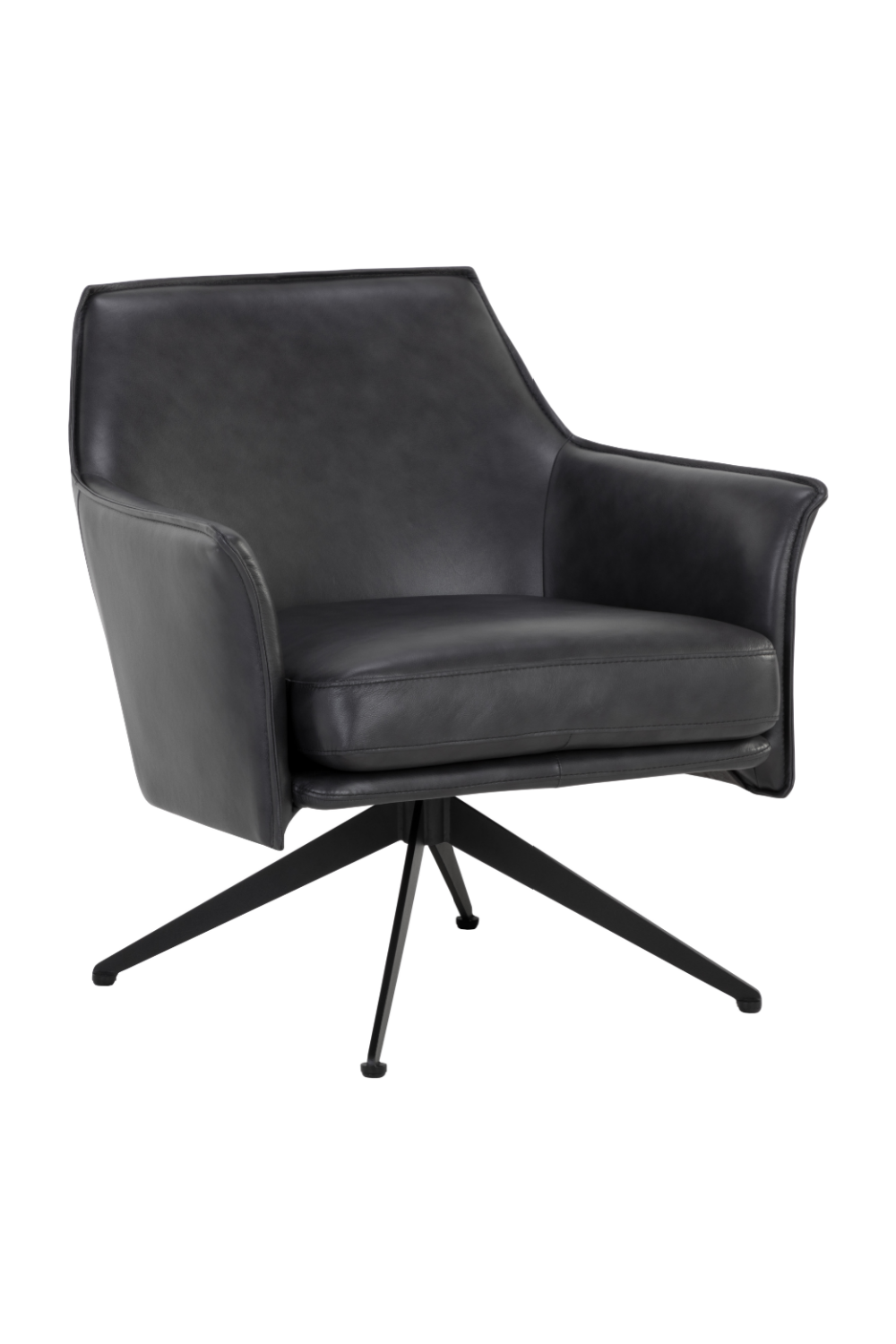 Swivel Leather Lounge Chair by Splendido Crosby Accent Chair, alternate view 11