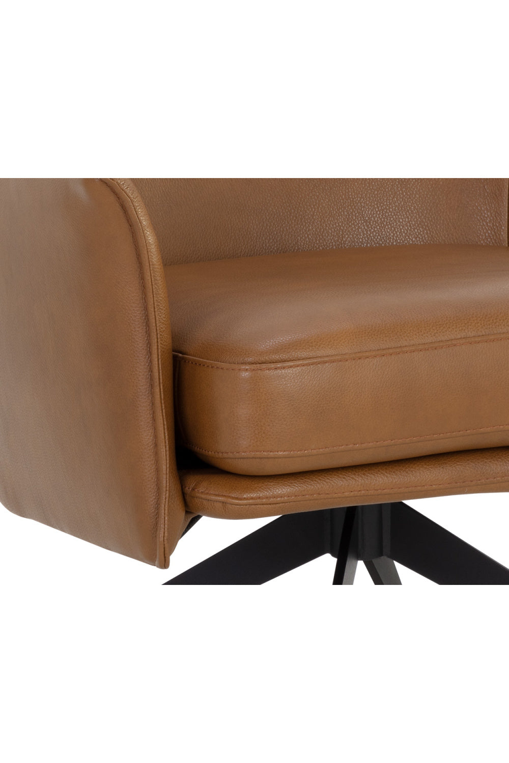 Swivel Leather Lounge Chair by Splendido Crosby Accent Chair, alternate view 8