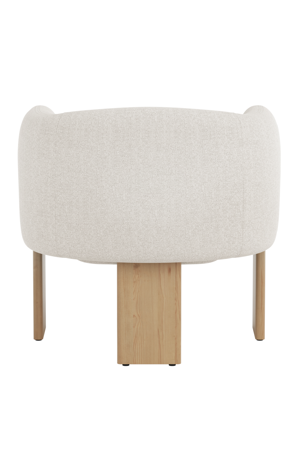 Cream Fabric Curved Lounge Chair by Splendido Trine Accent Chair, alternate view 6
