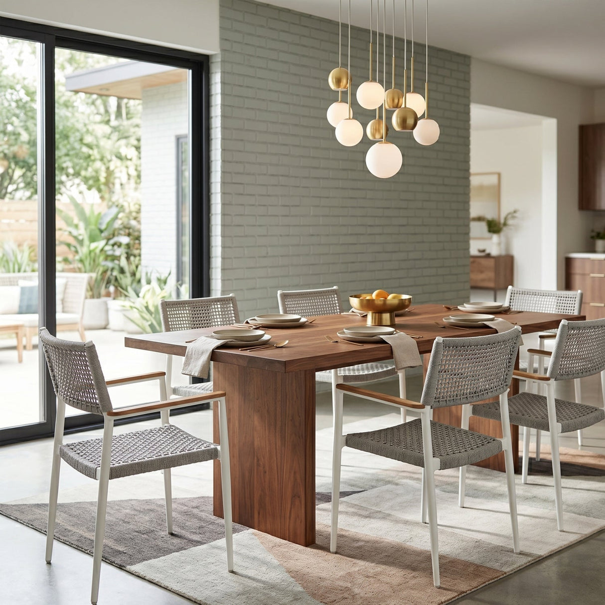 Stackable Indoor/Outdoor Dining Armchairs (2) by Splendido Nava Outdoor Dining Chair, alternate view 2