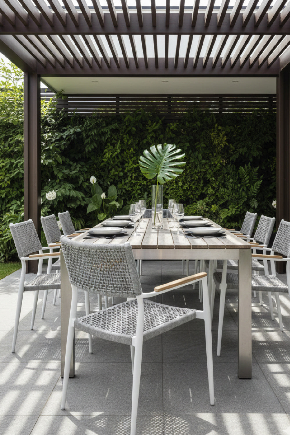 Stackable Indoor/Outdoor Dining Armchairs (2) by Splendido Nava Outdoor Dining Chair, alternate view 10