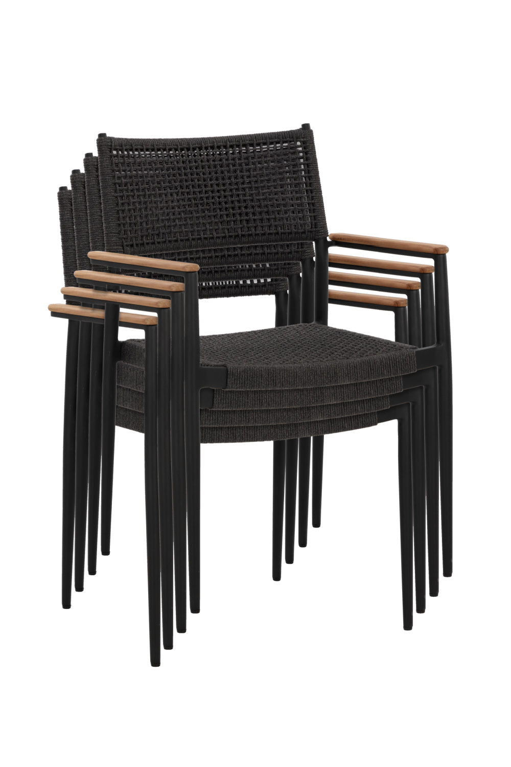 Stackable Indoor/Outdoor Dining Armchairs (2) by Splendido Nava Outdoor Dining Chair, alternate view 17