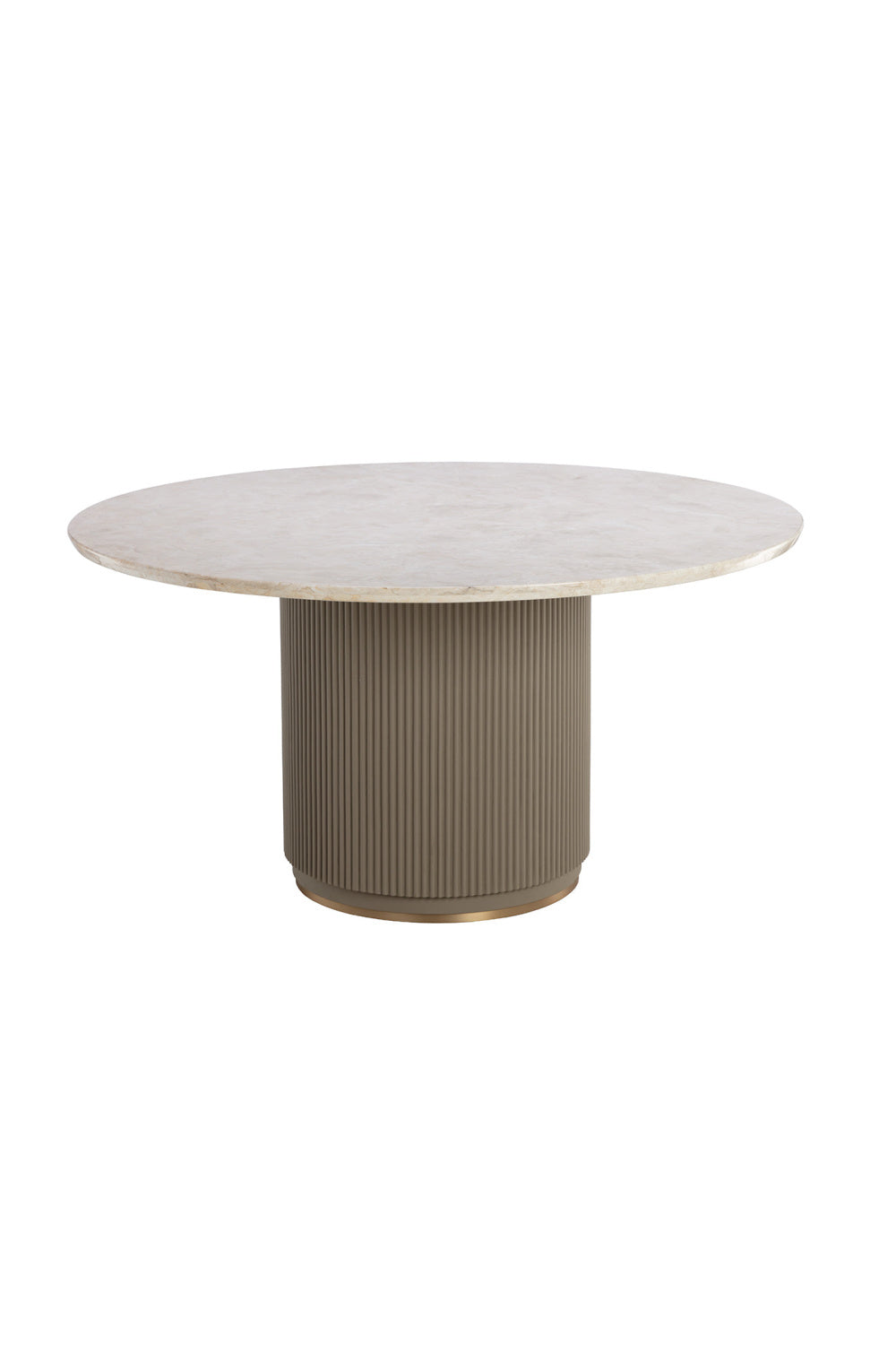 Taupe Leather Look Dining Table by Splendido Cataldi