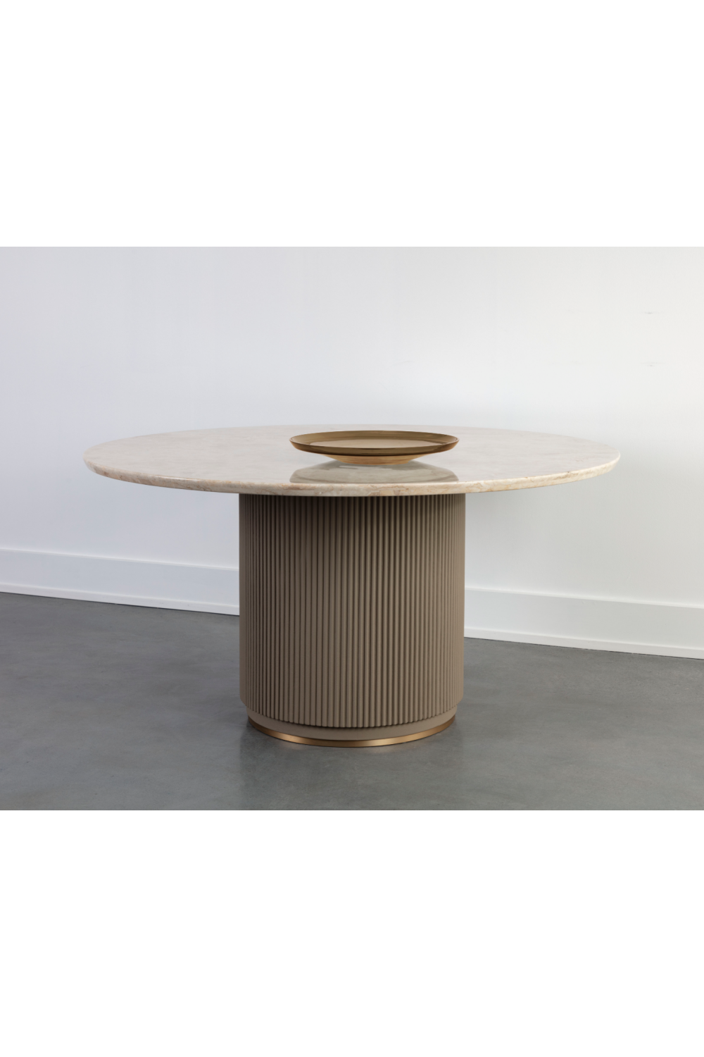 Taupe Leather Look Dining Table by Splendido Cataldi, alternate view 4