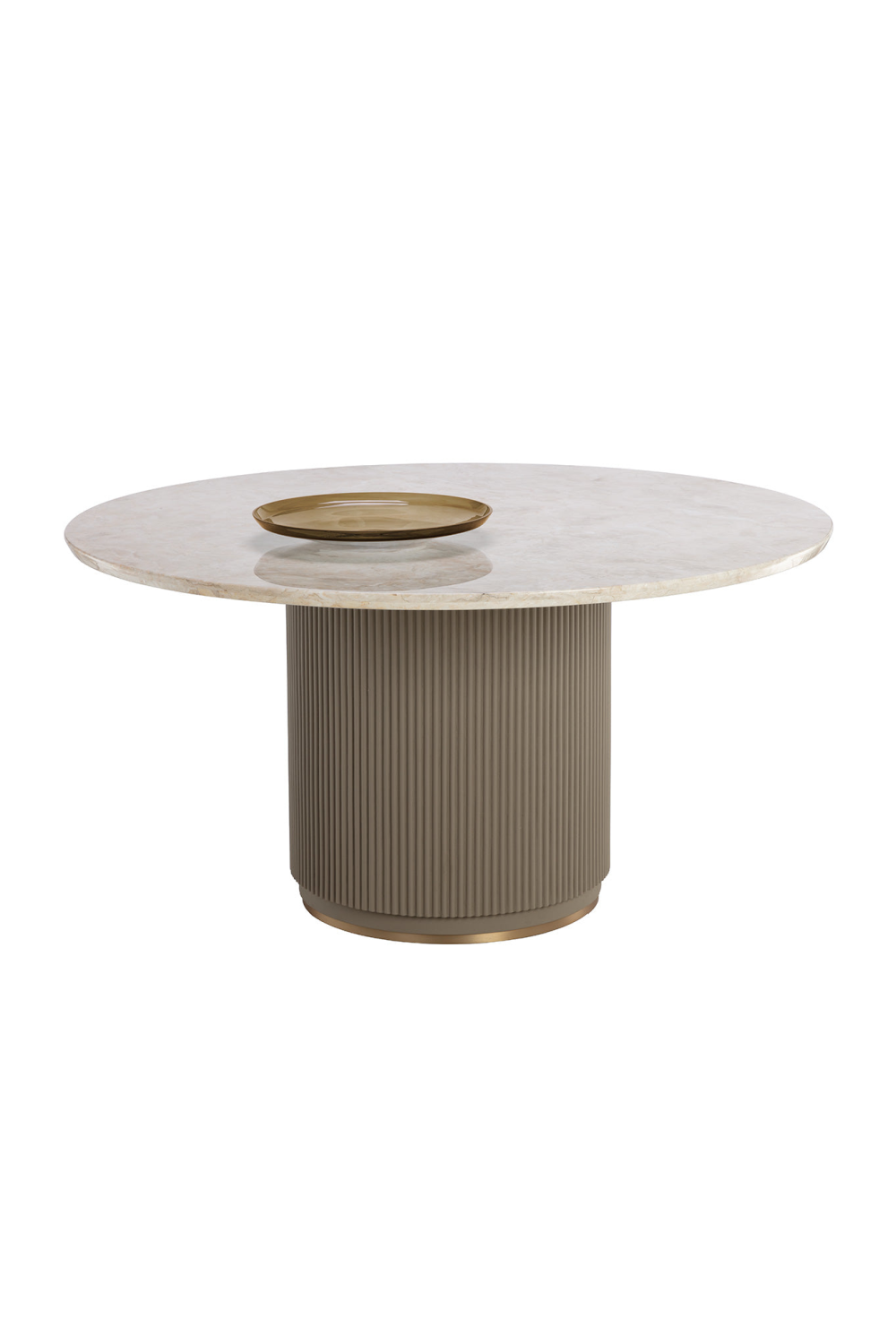 Taupe Leather Look Dining Table by Splendido Cataldi, alternate view 3