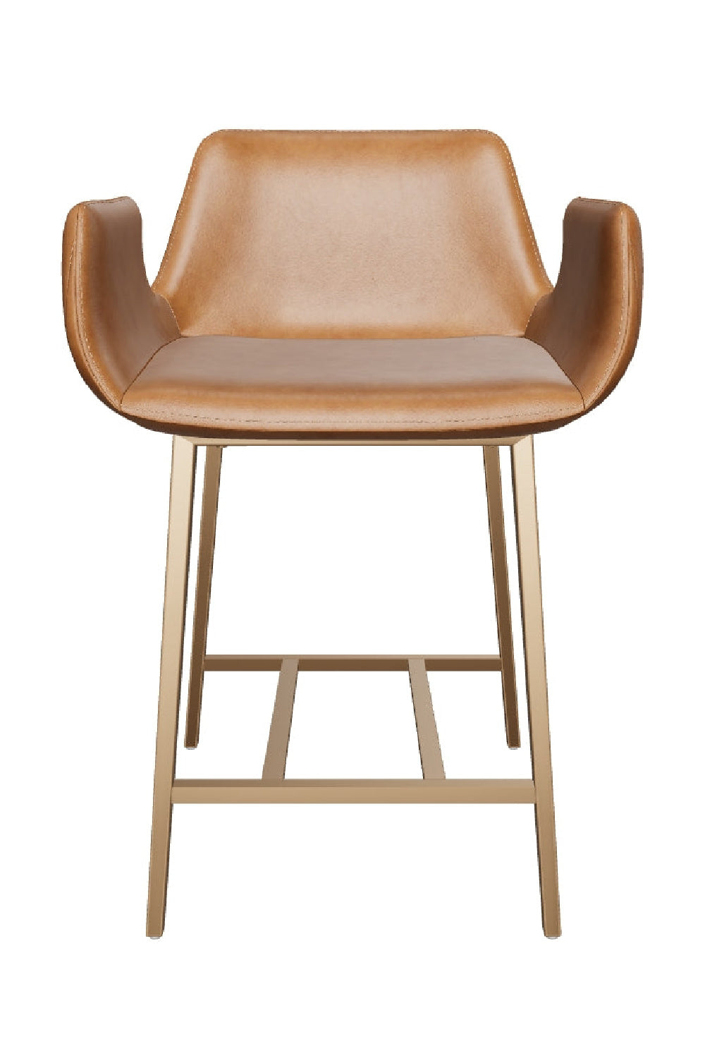Leather-Look Channeled Arm Counter Stool by Splendido Lucano, alternate view 3