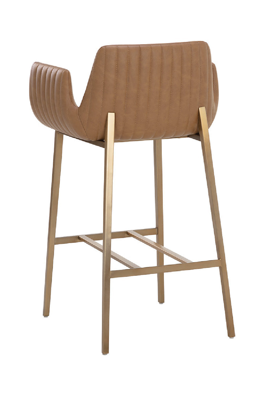 Leather-Look Channeled Arm Bar Stool by Splendido Lucano Barstool, alternate view 5