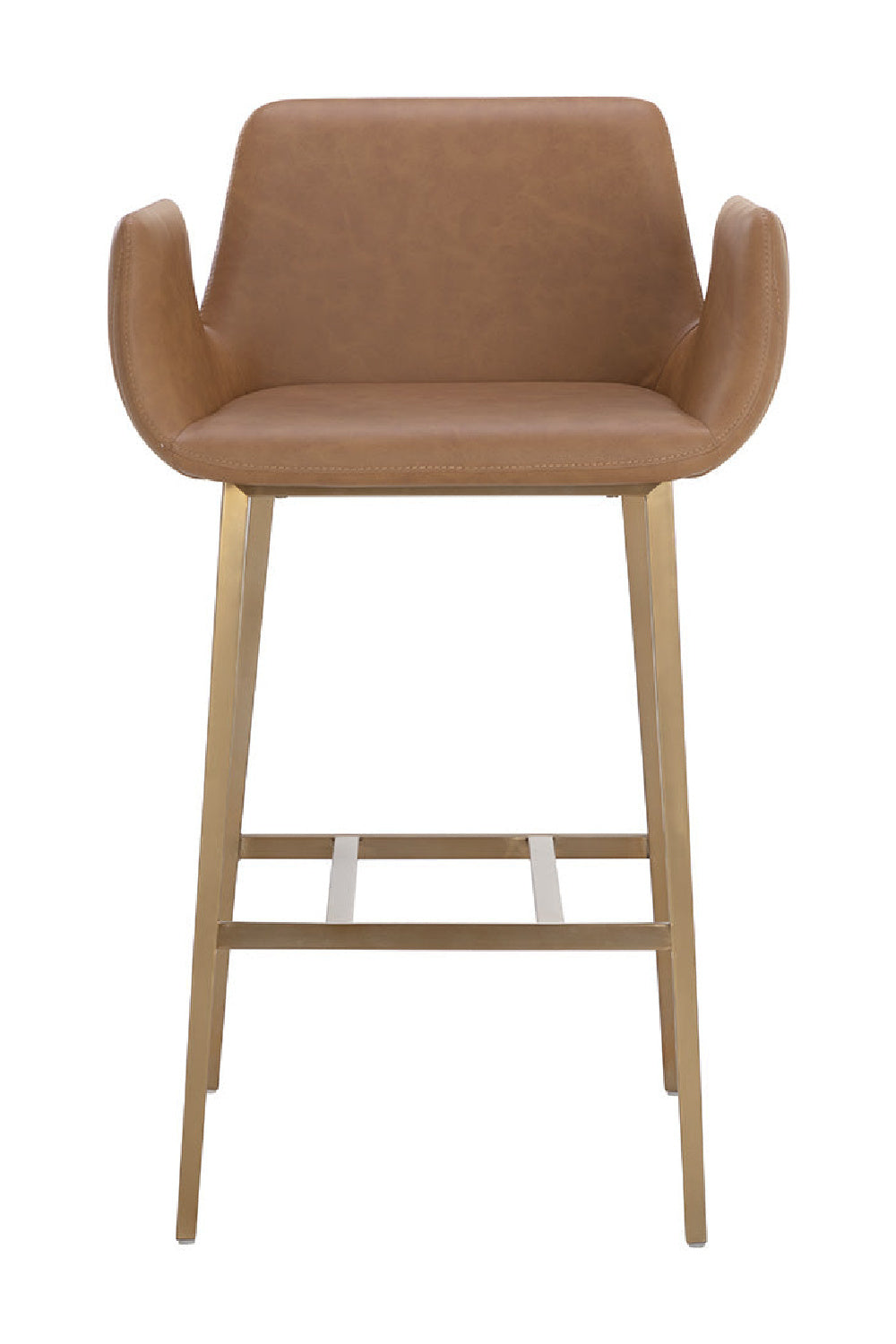 Leather-Look Channeled Arm Bar Stool by Splendido Lucano Barstool, alternate view 3