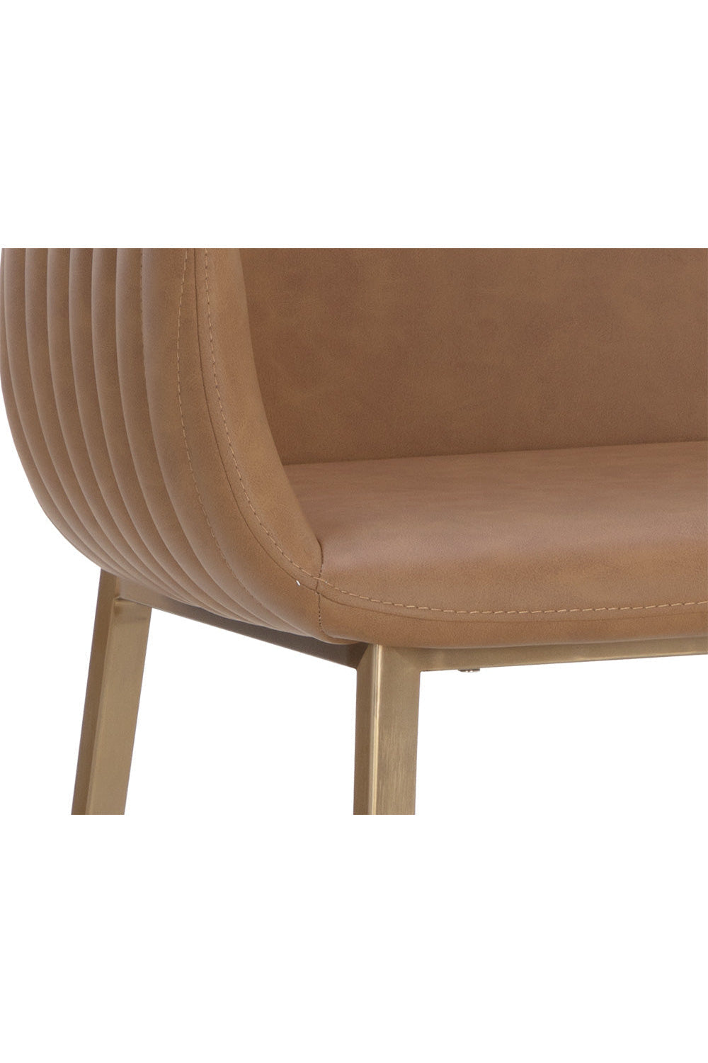 Leather-Look Channeled Arm Bar Stool by Splendido Lucano Barstool, alternate view 7