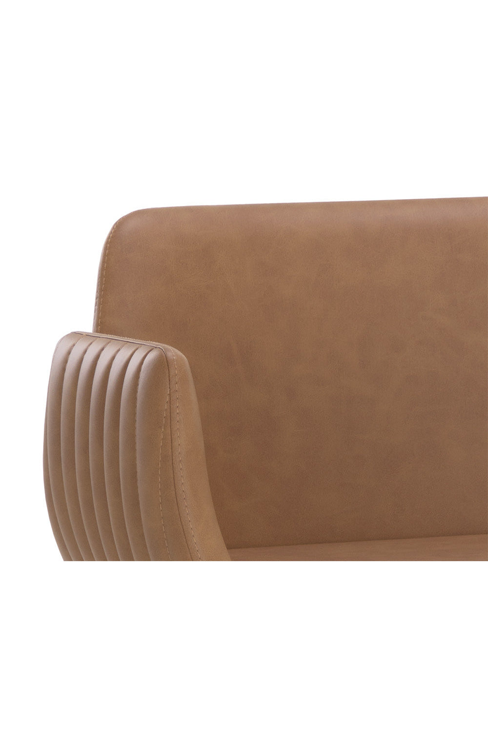 Leather-Look Channeled Arm Bar Stool by Splendido Lucano Barstool, alternate view 6