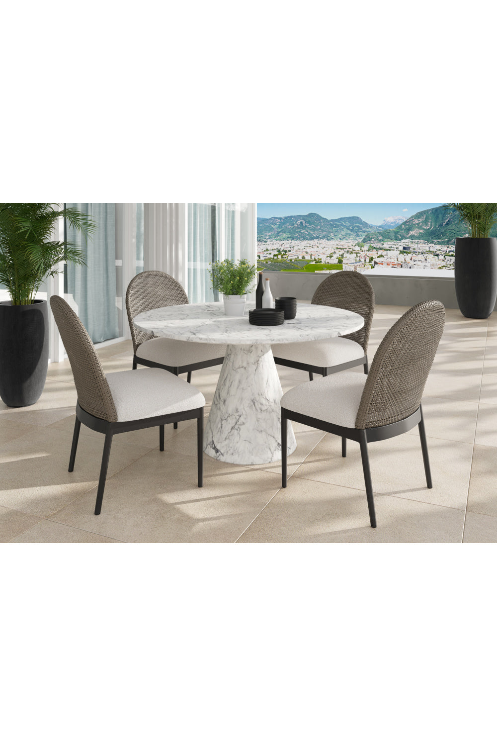 Modern European furniture - Black Concrete Indoor/Outdoor Planter - www.oroa.com