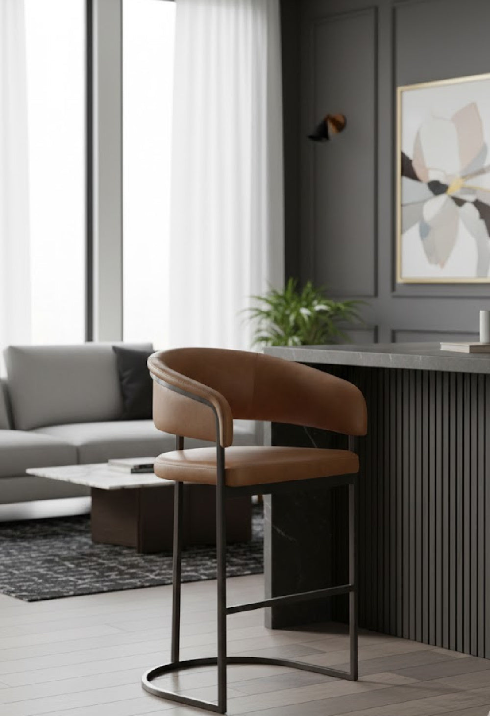Architectural Cantilever Barstool by Splendido Marris, alternate view 10