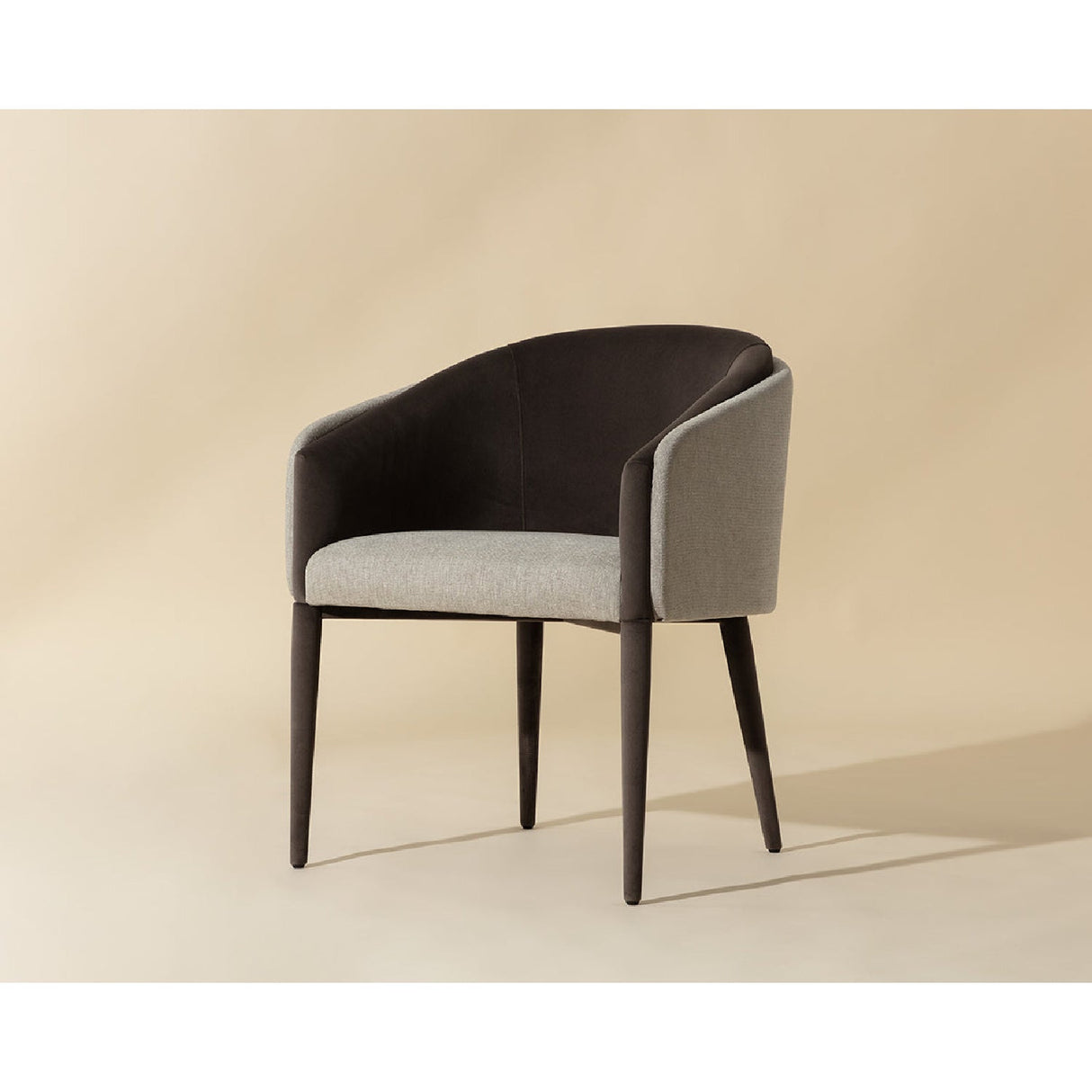 Gray Barrel-Back Dining Chair by Splendido Sheva, alternate view 11