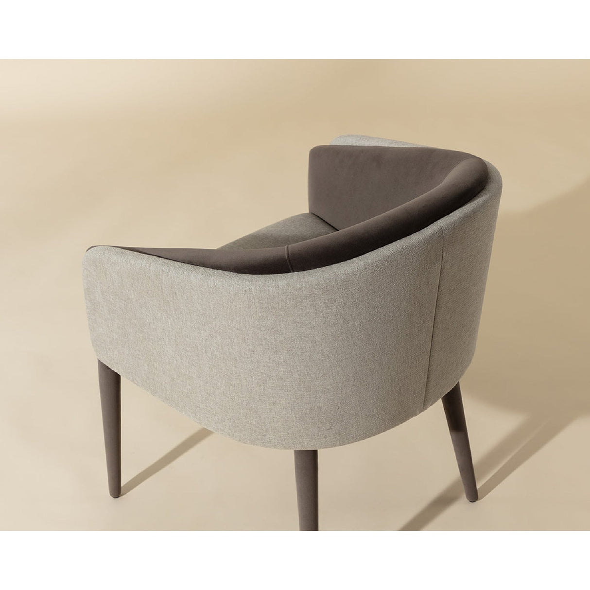 Gray Barrel-Back Dining Chair by Splendido Sheva, alternate view 12
