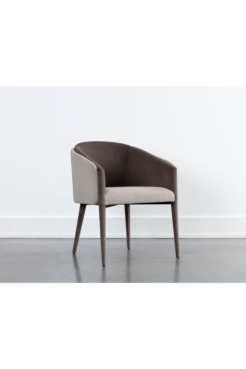 Gray Barrel-Back Dining Chair by Splendido Sheva, alternate view 13