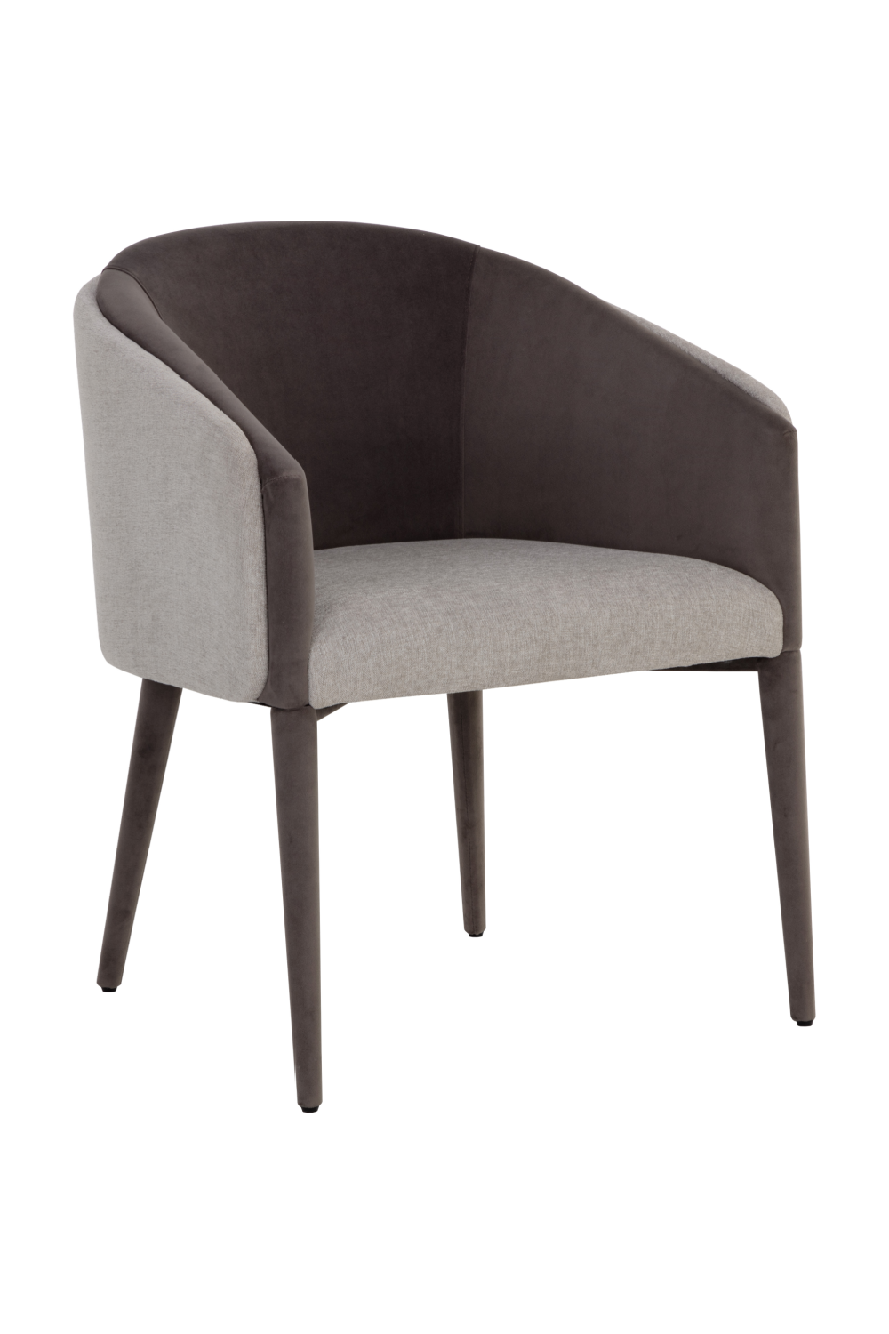 Gray Barrel-Back Dining Chair by Splendido Sheva