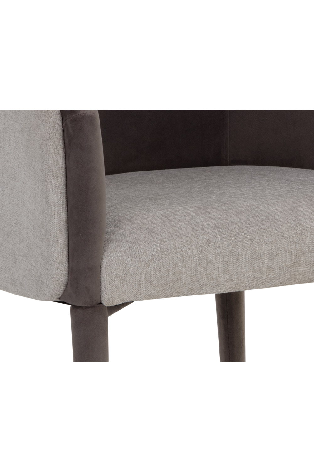 Gray Barrel-Back Dining Chair by Splendido Sheva, alternate view 7