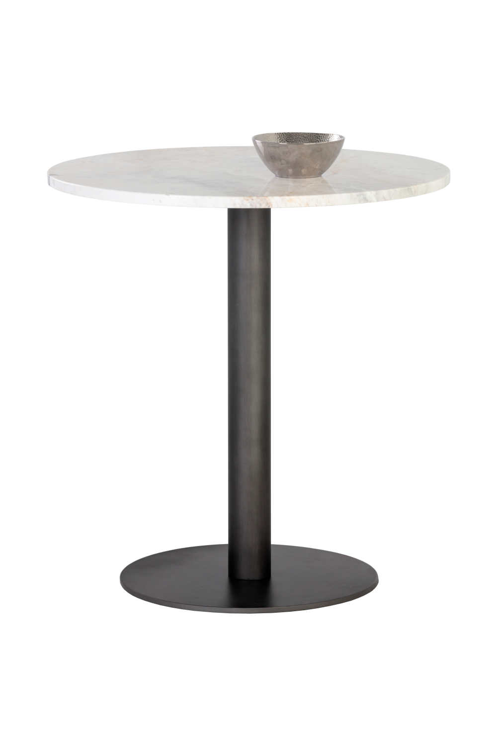 Round White Marble Bistro Table by Splendido Suki Dining Table, alternate view 3