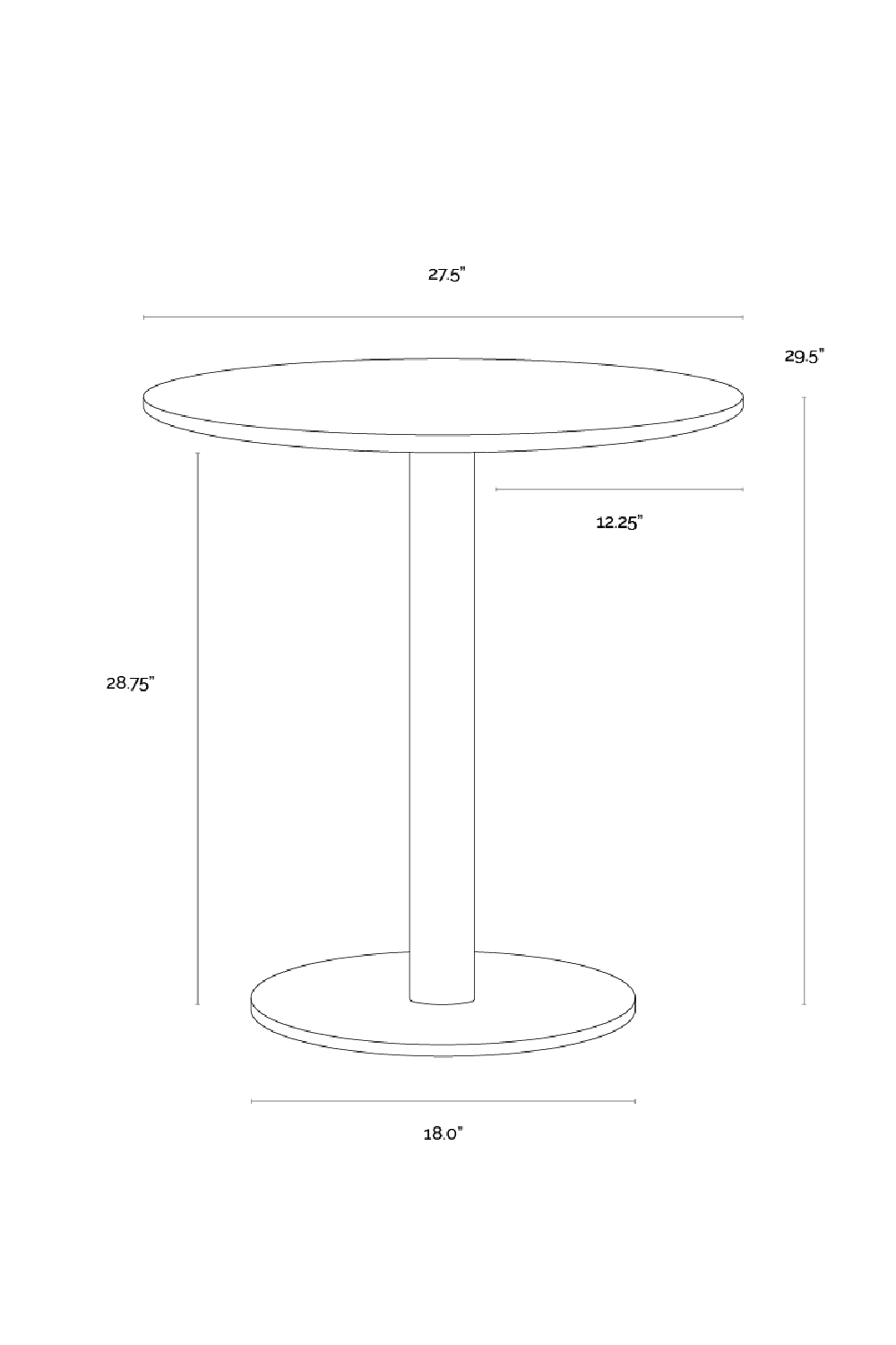 Round White Marble Bistro Table by Splendido Suki Dining Table, alternate view 6