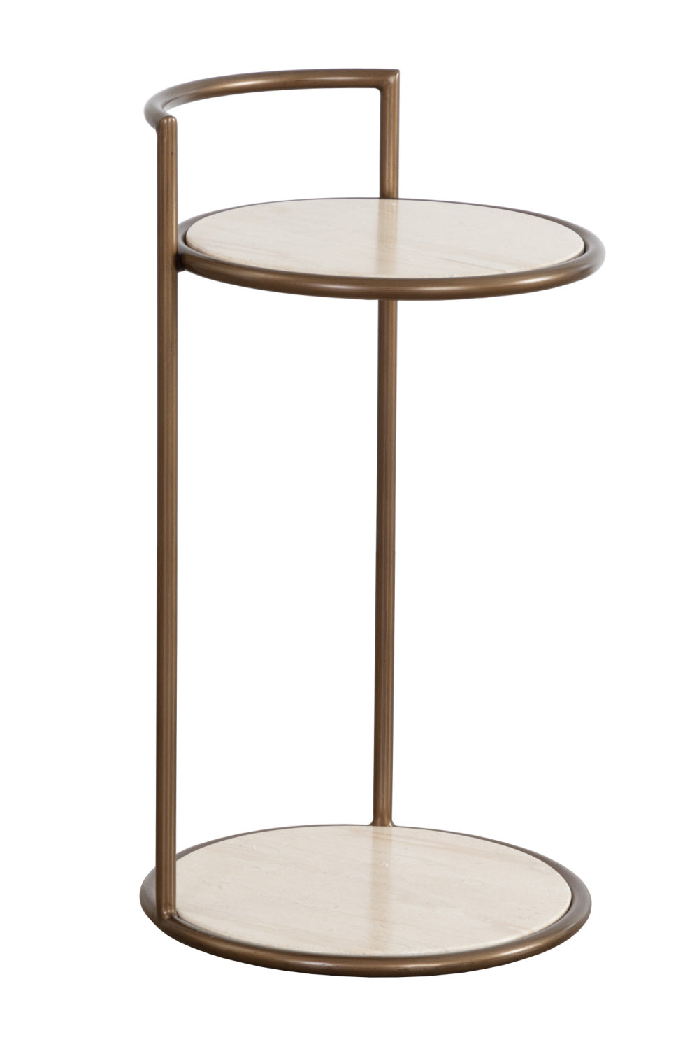 Gold Frame Indoor/Outdoor End Table by Splendido Parga Outdoor Side Table