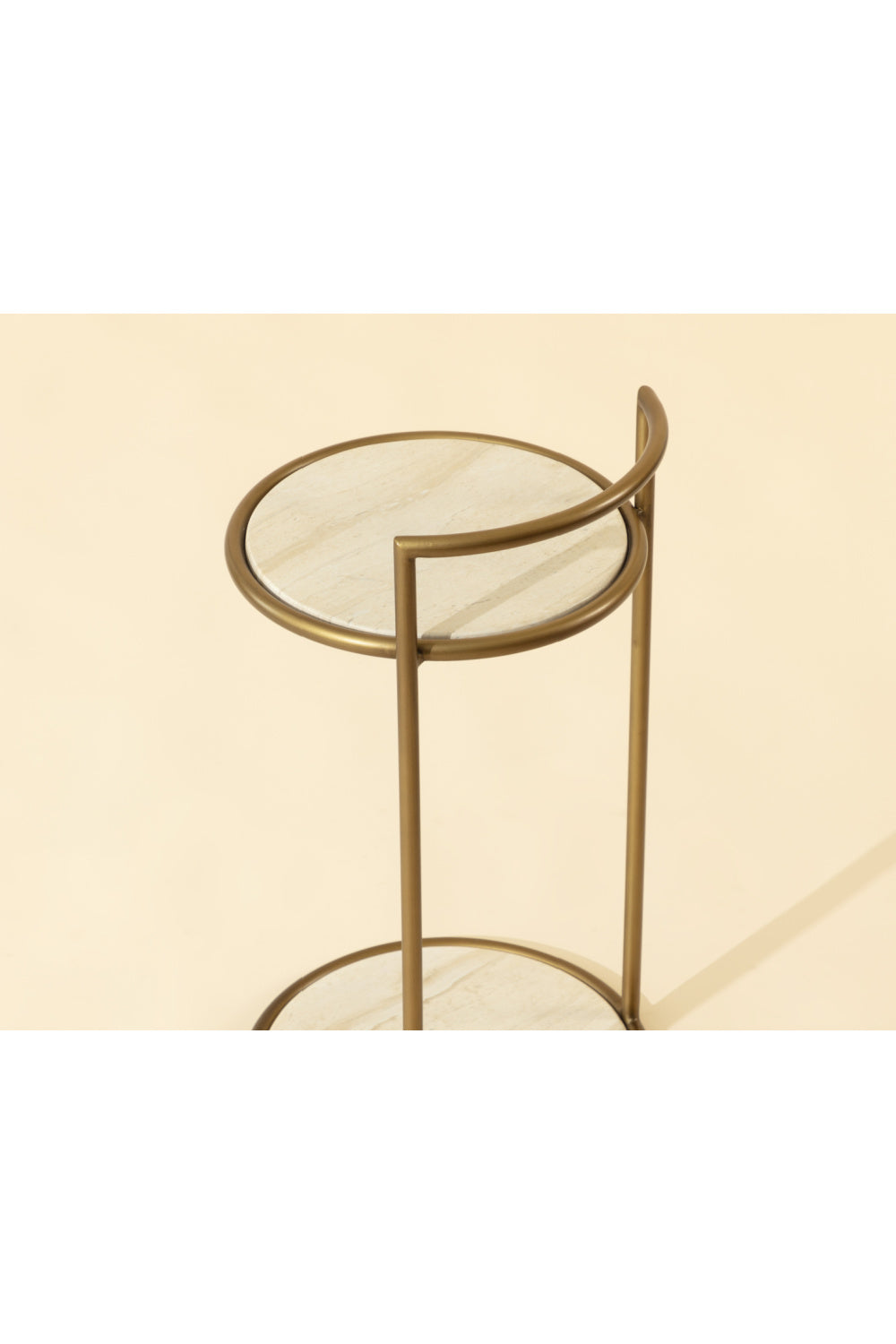 Gold Frame Indoor/Outdoor End Table by Splendido Parga Outdoor Side Table, alternate view 10