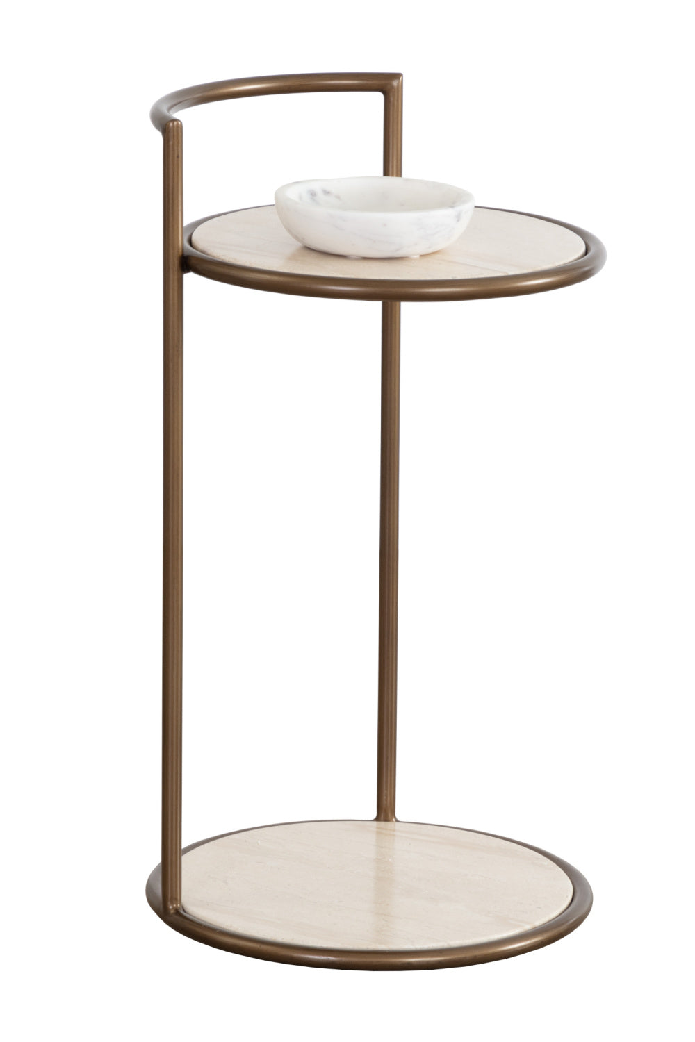 Gold Frame Indoor/Outdoor End Table by Splendido Parga Outdoor Side Table, alternate view 3