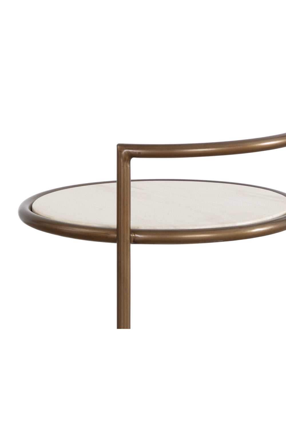 Gold Frame Indoor/Outdoor End Table by Splendido Parga Outdoor Side Table, alternate view 7