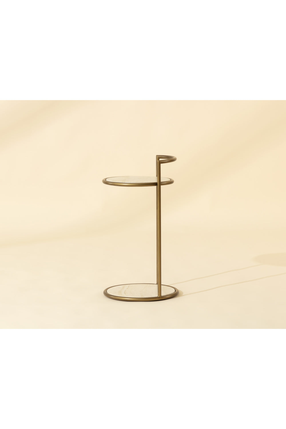 Gold Frame Indoor/Outdoor End Table by Splendido Parga Outdoor Side Table, alternate view 9