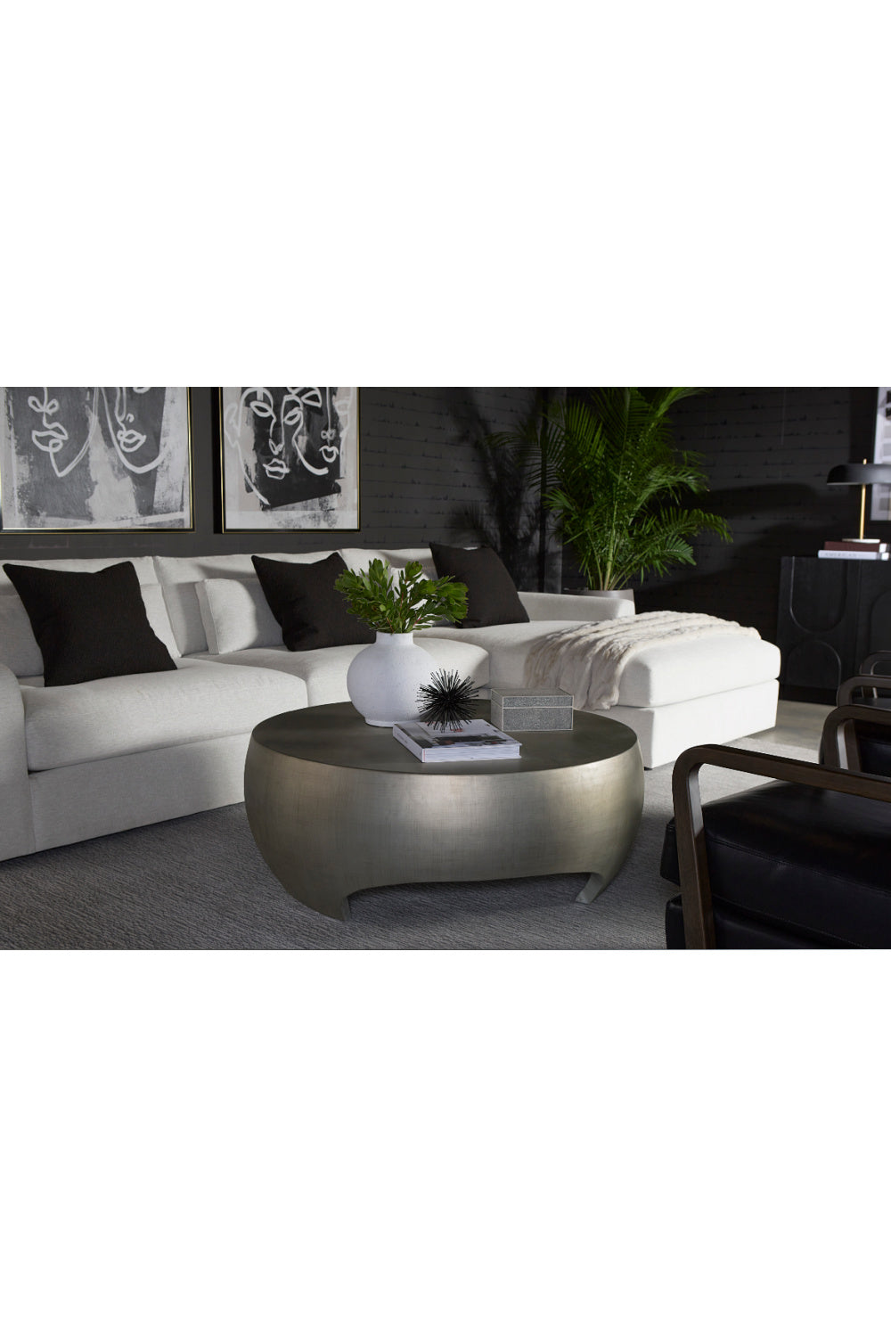 Round Indoor/Outdoor Coffee Table with Open Arches by Splendido Tarsus, alternate view 8