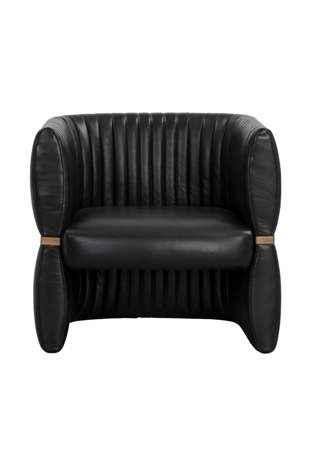 Leather Channeled Lounge Chair by Splendido Tryor Accent Chair, alternate view 18