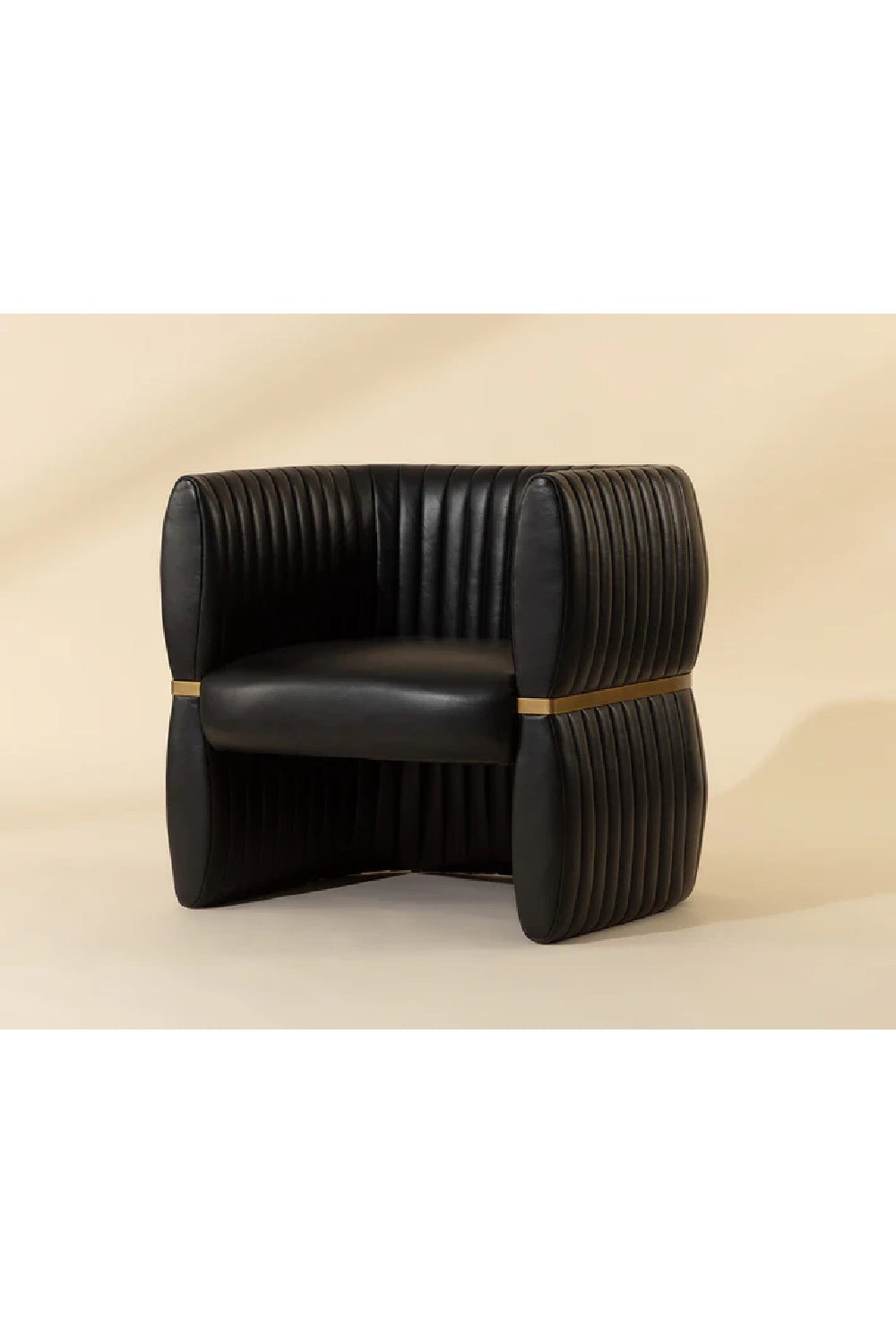 Leather Channeled Lounge Chair by Splendido Tryor Accent Chair, alternate view 24