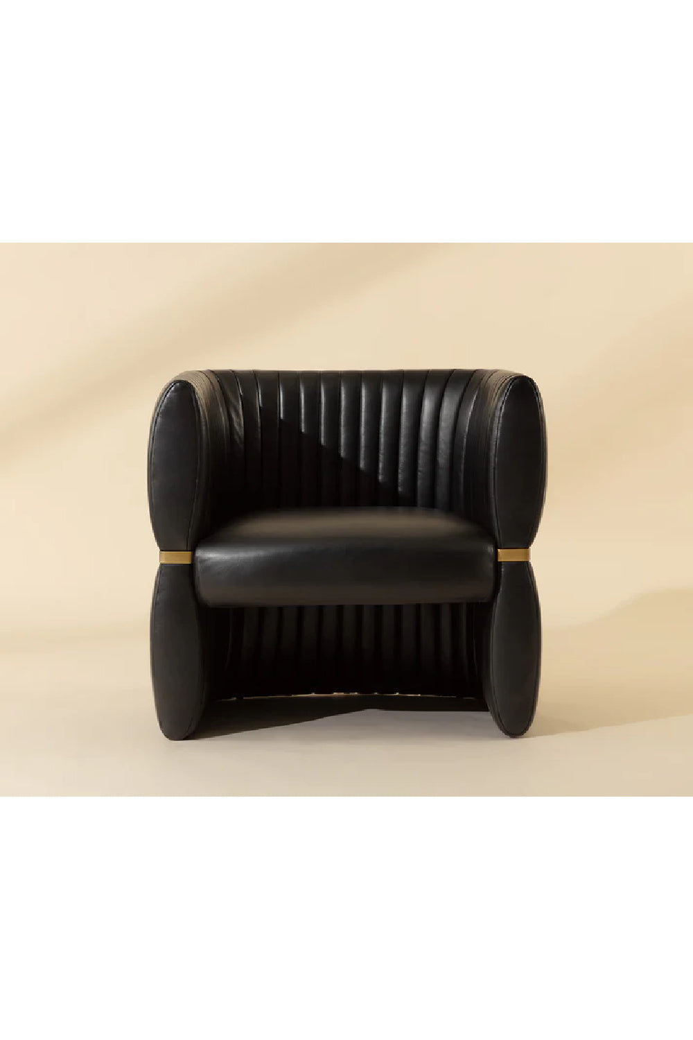 Leather Channeled Lounge Chair by Splendido Tryor Accent Chair, alternate view 25