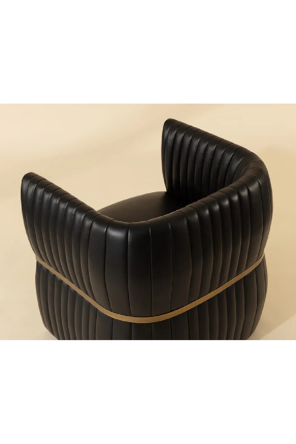 Leather Channeled Lounge Chair by Splendido Tryor Accent Chair, alternate view 26