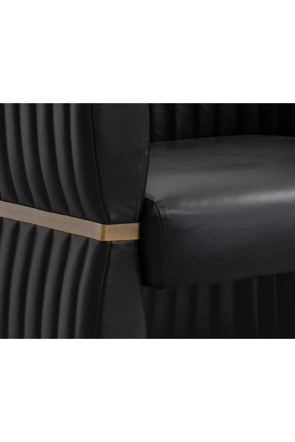 Leather Channeled Lounge Chair by Splendido Tryor Accent Chair, alternate view 22