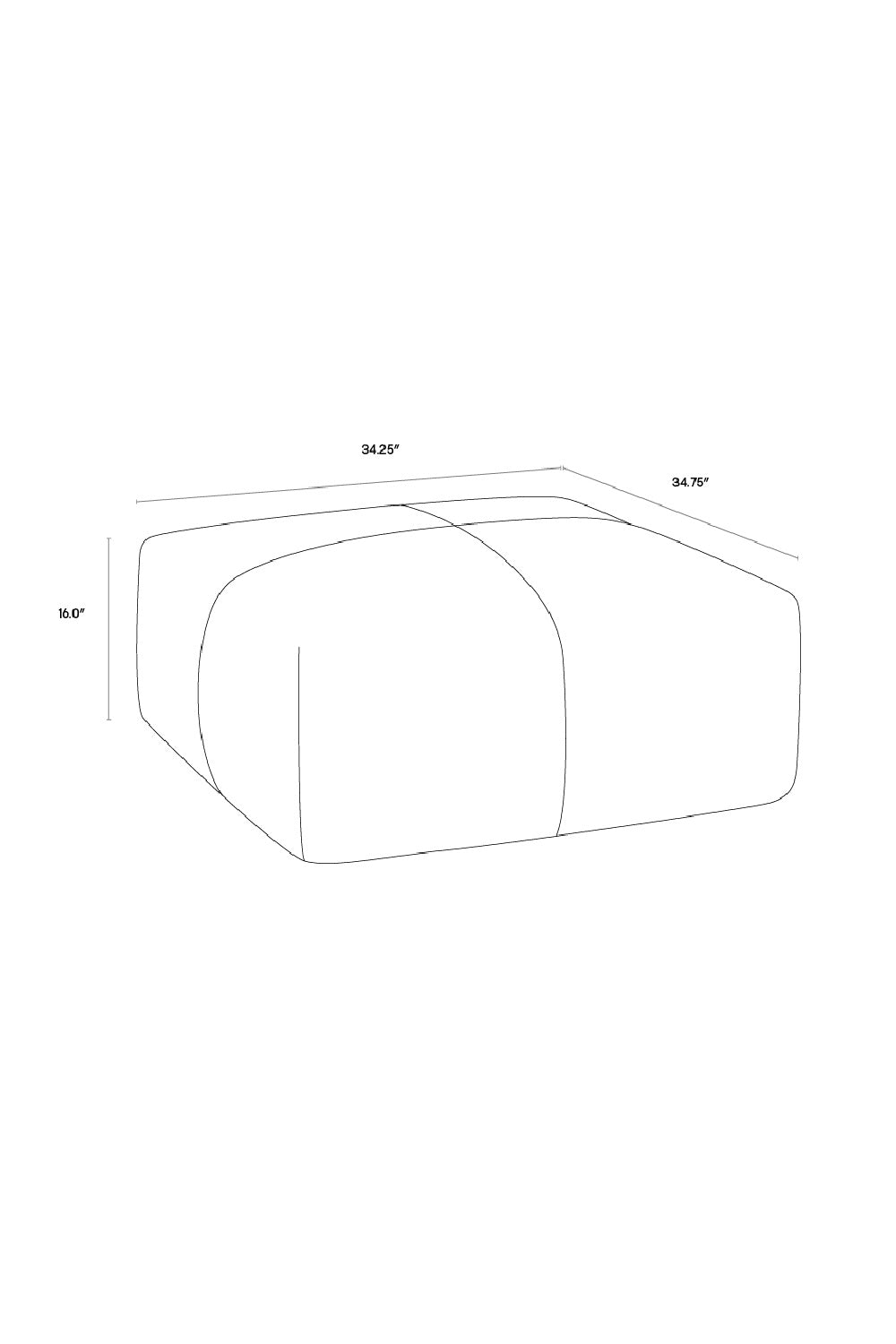 Modern European furniture - Brown Leather Square Ottoman - www.oroa.com