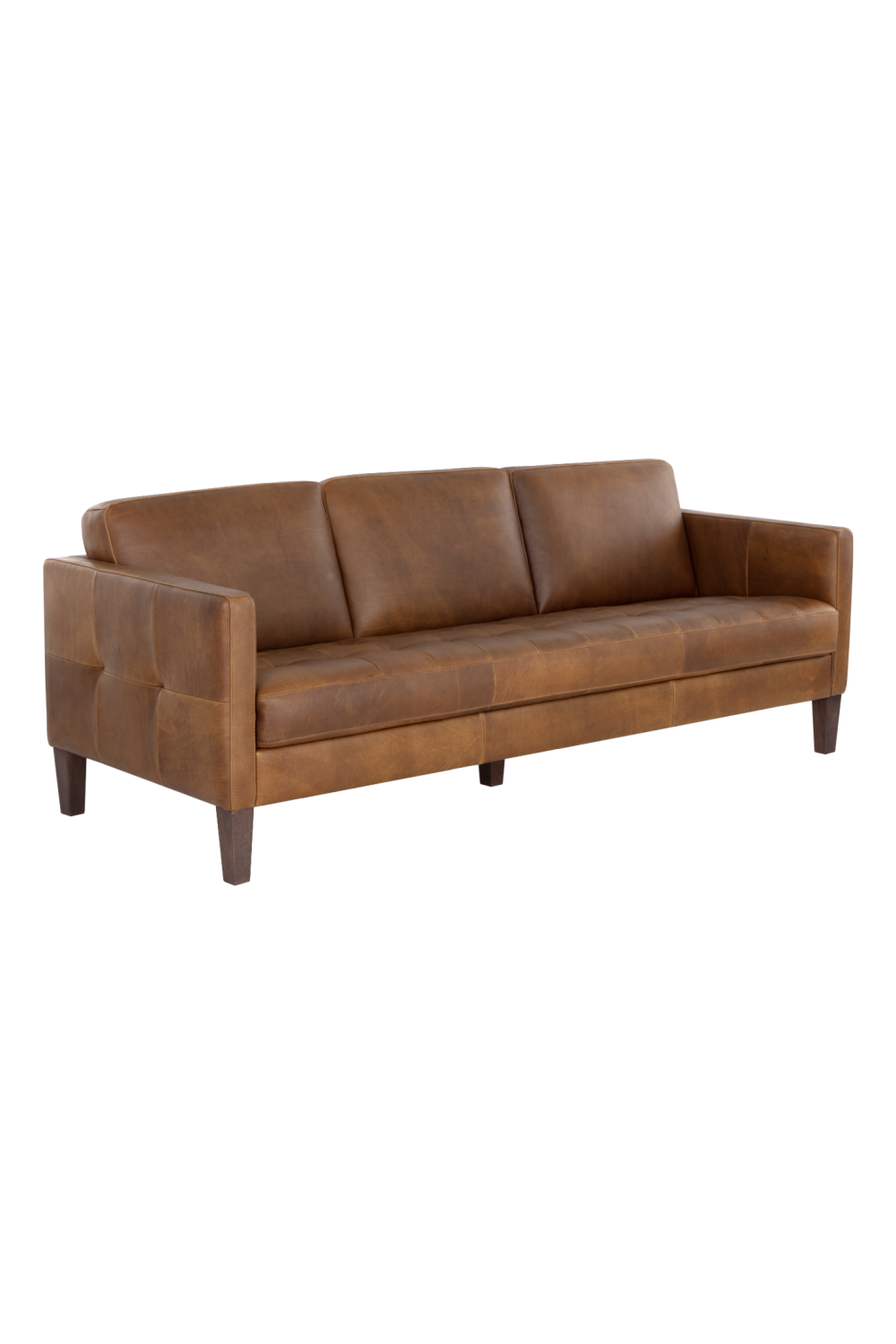 Brown Italian Leather Sofa by Splendido Karmelo