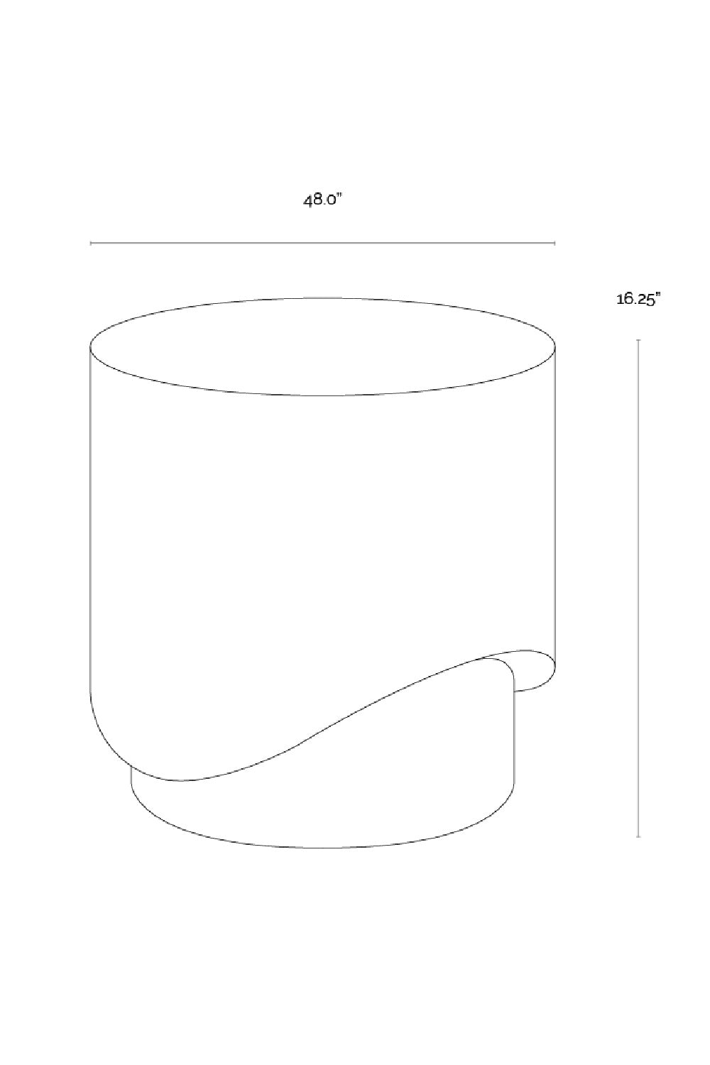 Cream Cylindrical Indoor/Outdoor End Table by Splendido Patras Side Table, alternate view 14