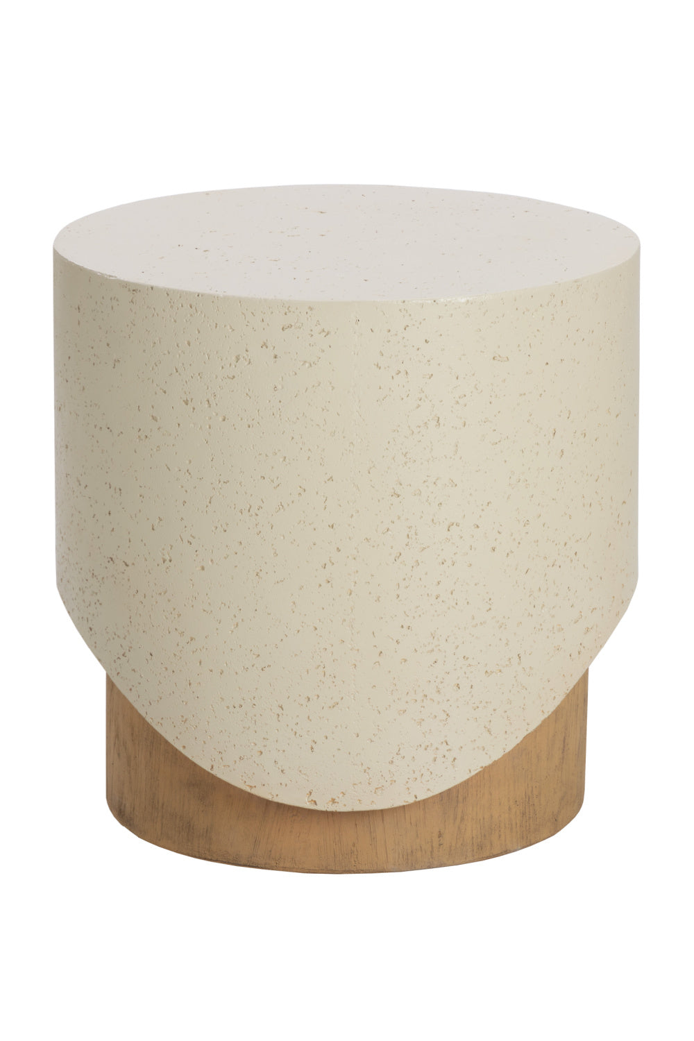 Cream Cylindrical Indoor/Outdoor End Table by Splendido Patras Side Table, alternate view 5