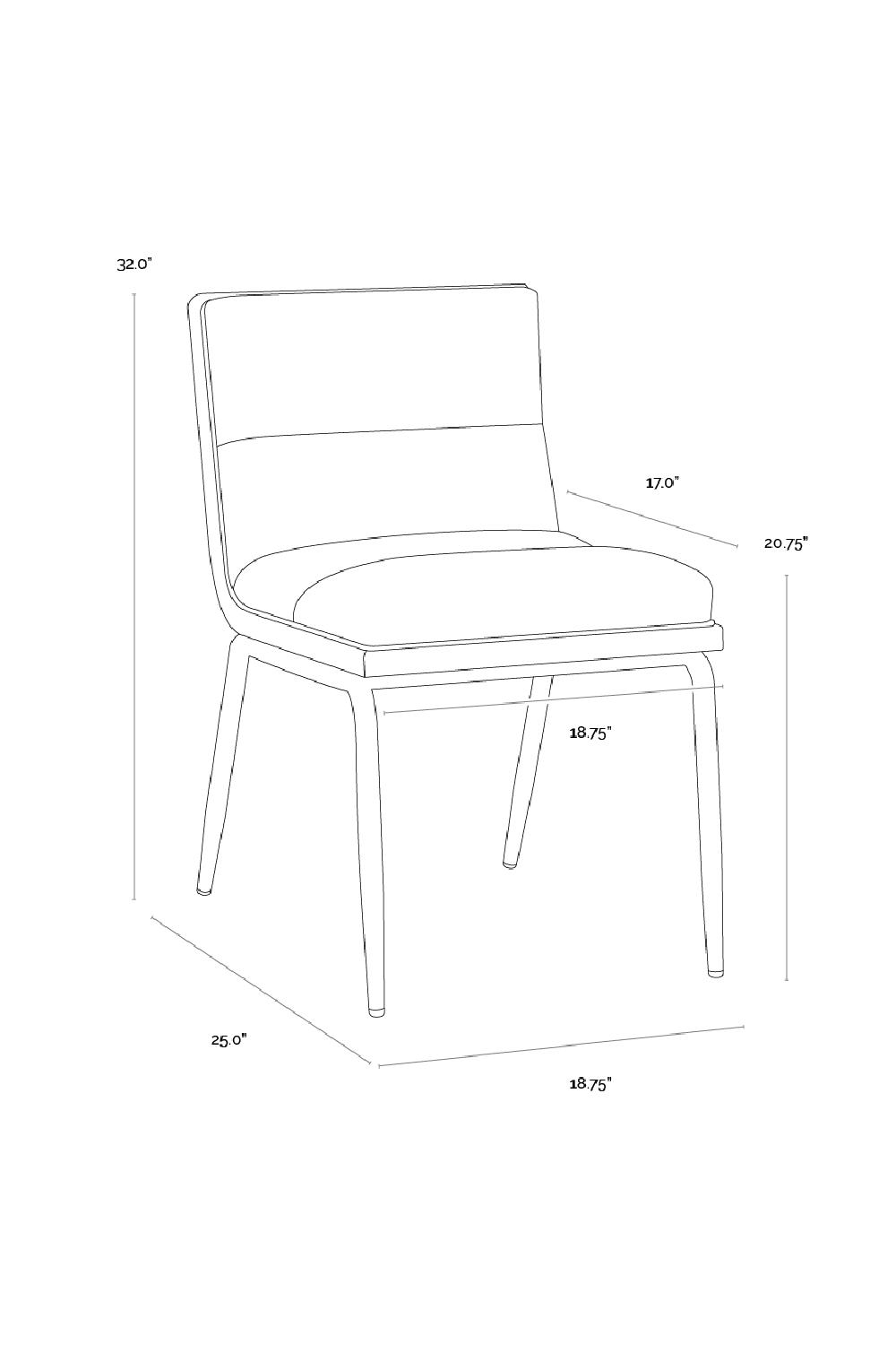 Channeled White Muslin Dining Chairs (2) by Splendido Abilene, alternate view 8