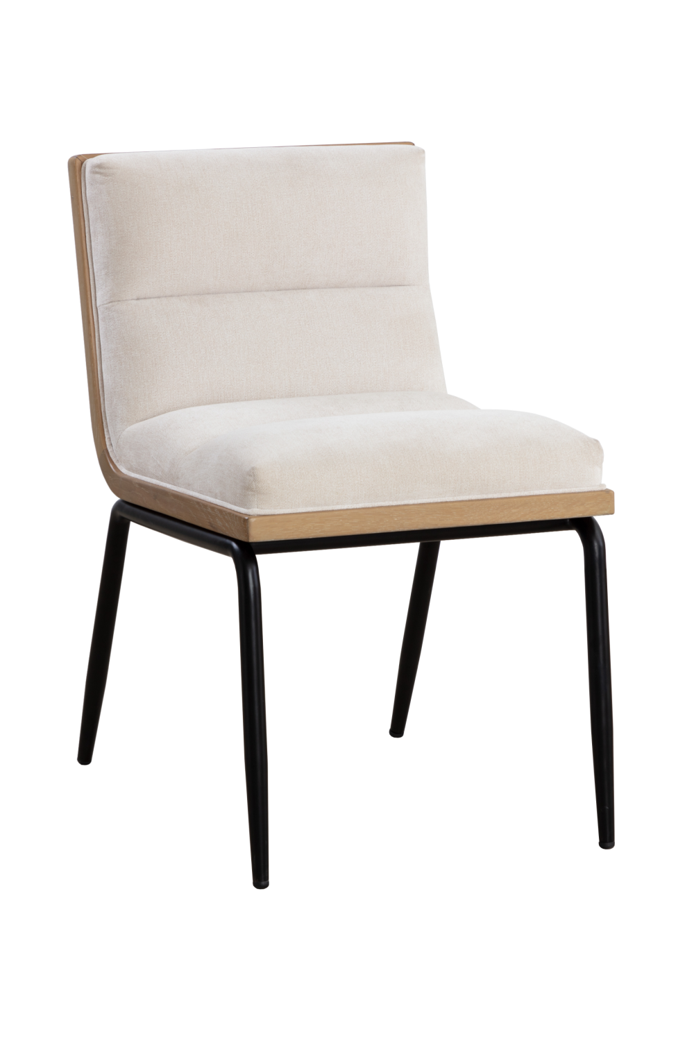Modern European furniture - Channeled White Muslin Dining Chairs (2) - www.oroa.com