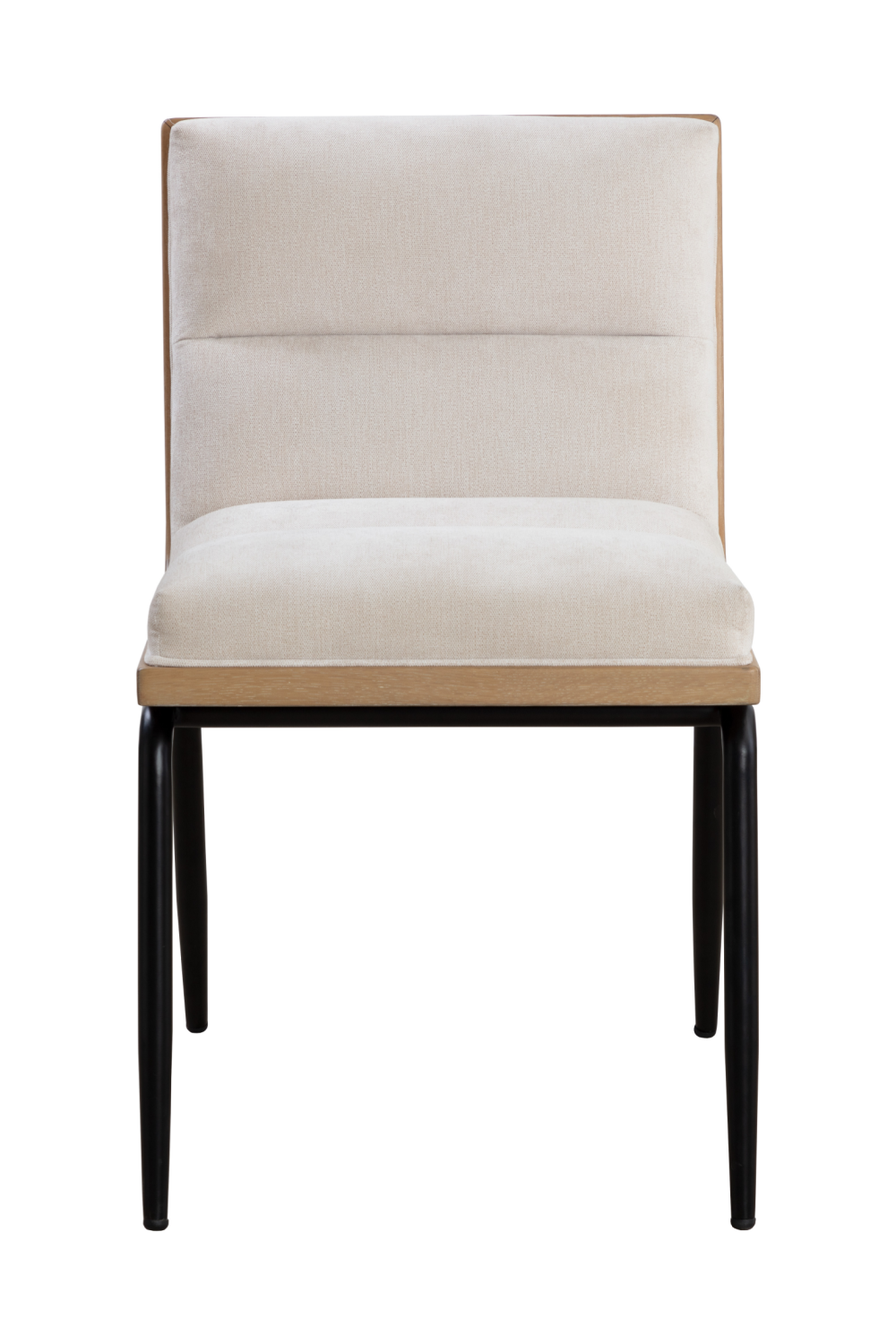 Modern European furniture - Channeled White Muslin Dining Chairs (2) - www.oroa.com