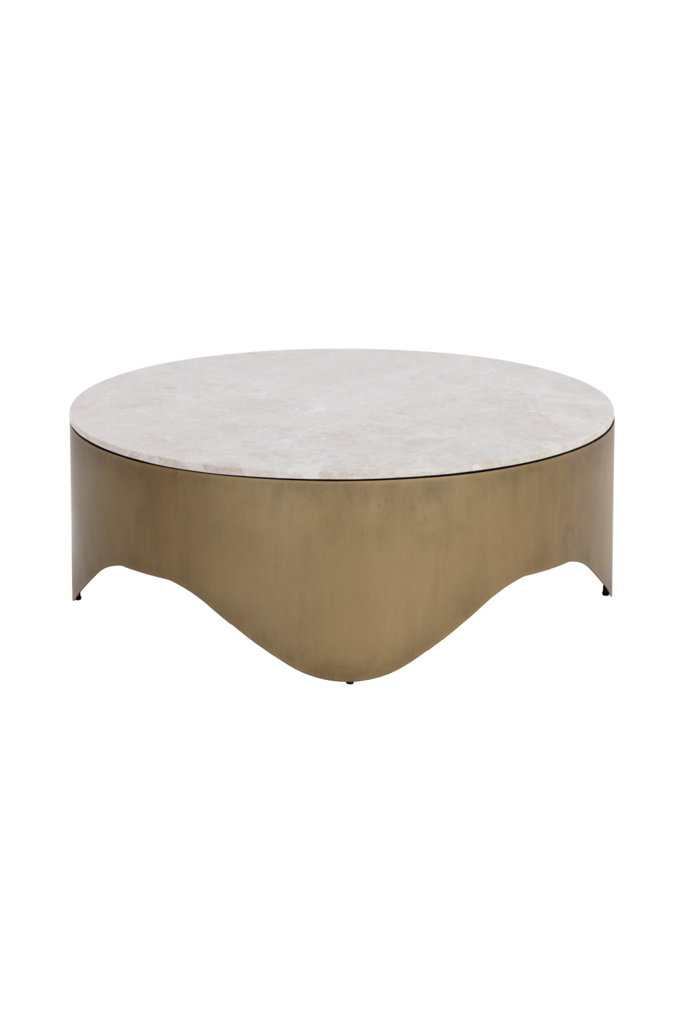 Modern European furniture - Wavy Antique Brass Coffee Table - www.oroa.com