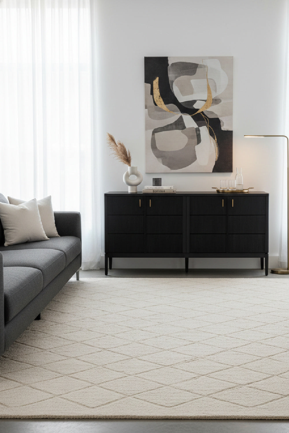 4-Door Black Sideboard by Splendido Etienne, alternate view 2