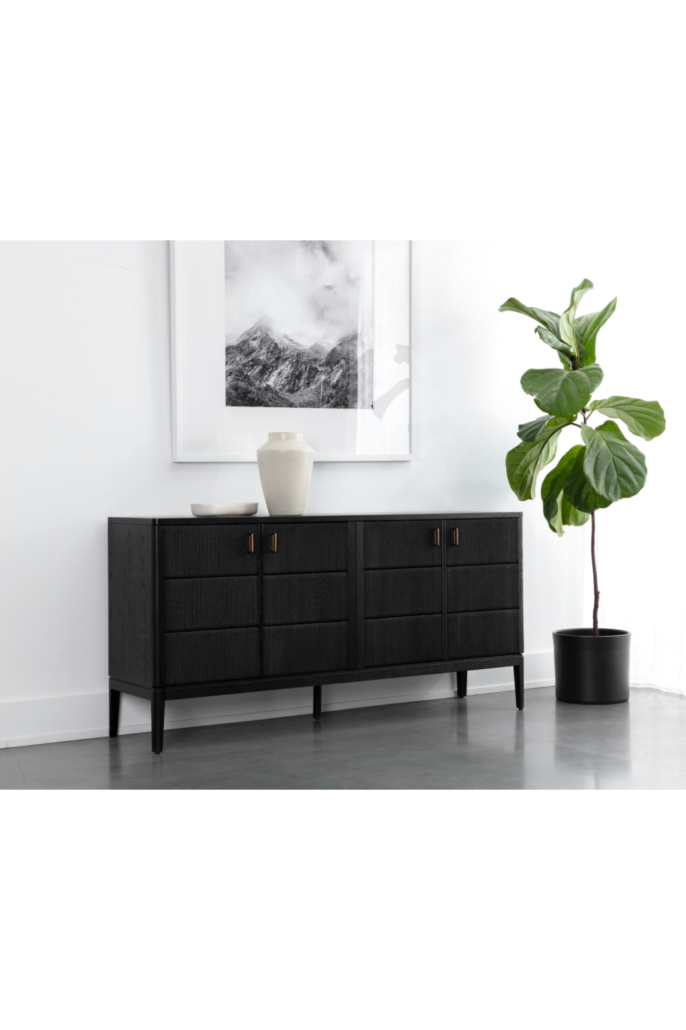 4-Door Black Sideboard by Splendido Etienne, alternate view 8