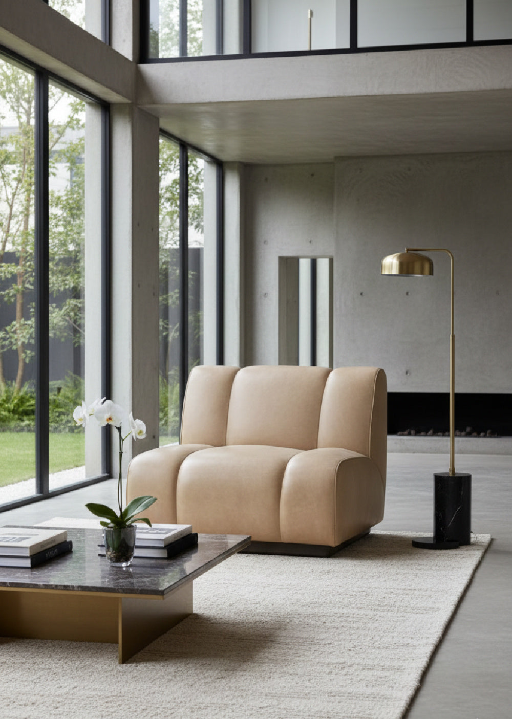 Rounded Modern Swivel Chair by Splendido Blaise Accent Chair, alternate view 2