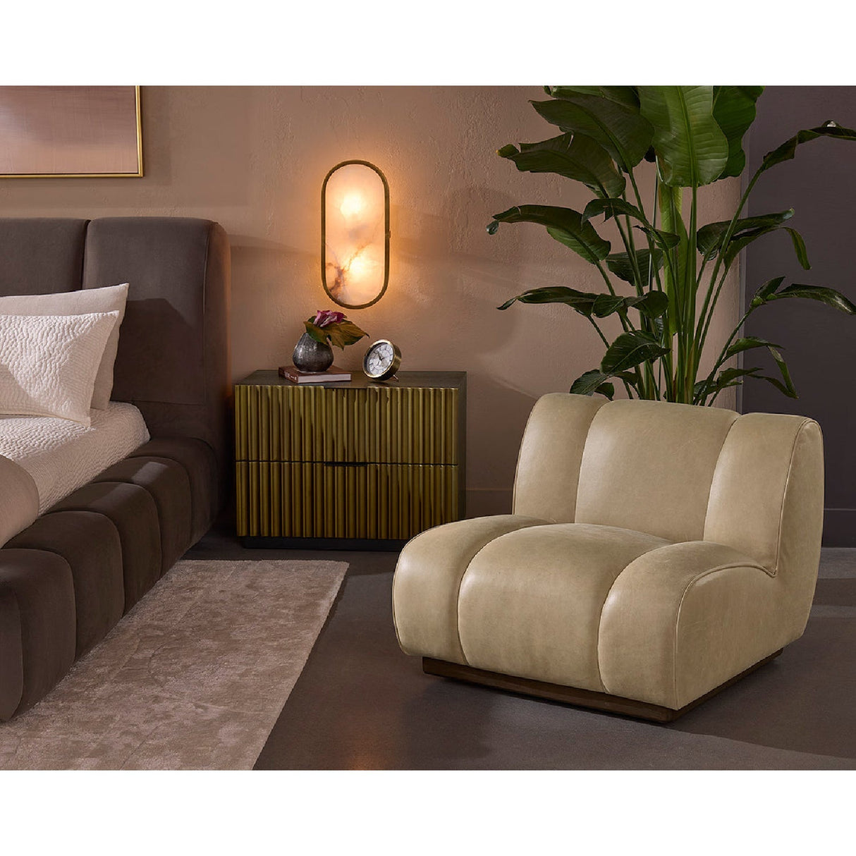 Rounded Modern Swivel Chair by Splendido Blaise Accent Chair, alternate view 16